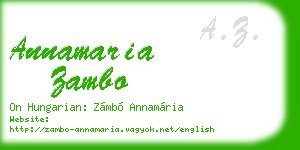 annamaria zambo business card