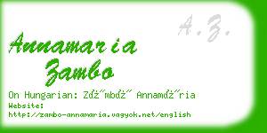 annamaria zambo business card